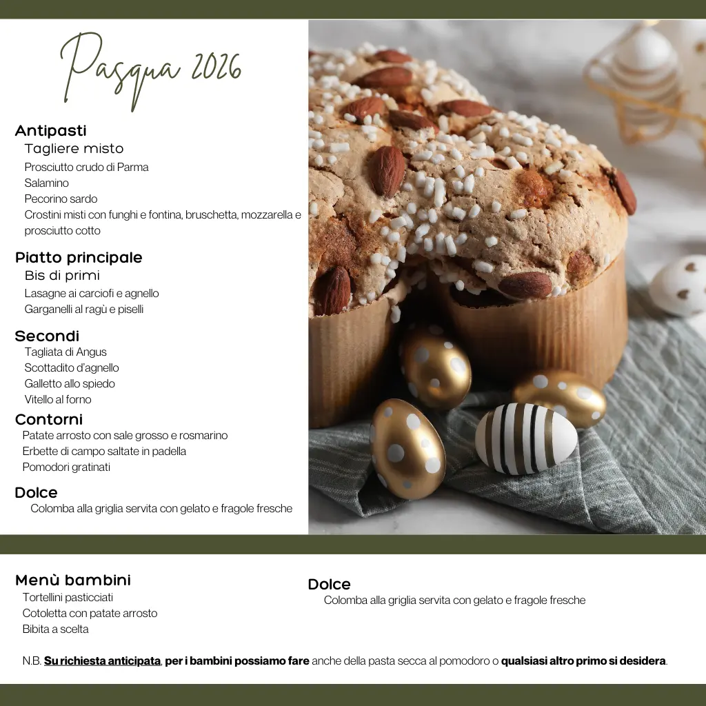 Menu pranzo di Pasqua a Riccione